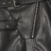 Black Faux Leather Belted Mini Skirt