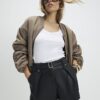 Black Faux Leather Belted Short