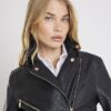 Black Faux Leather Biker Jacket