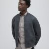 Black Faux Leather Bomber Jacket