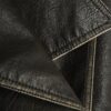 Black Faux Leather Bomber Jacket
