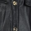 Black Faux Leather Buckle Waist Mini Dress