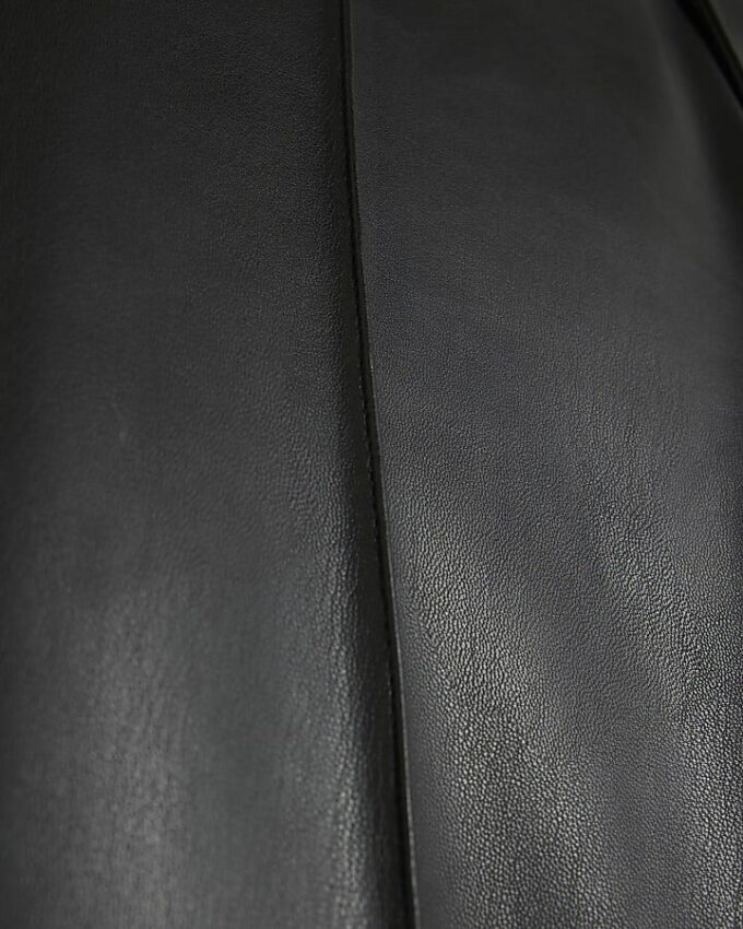 Black Faux Leather Cropped Trousers