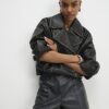 Black Faux Leather Elasticated Shorts