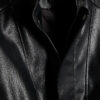 Black Faux Leather Funnel Neck Biker Jacket Black Faux Leather Funnel Neck Biker Jacket