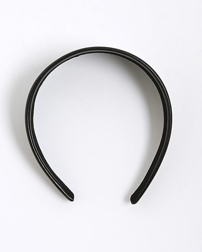 Black Faux leather headband