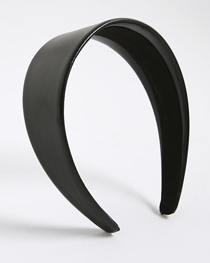 Black Faux leather headband