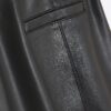 Black Faux Leather Pocket Detail Mini Skirt