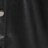 Black Faux Leather Popper Side Shift Dress