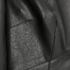 Black Faux Leather Puff Sleeve Mini Dress