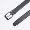 Black Faux Leather Reversible Tan Belt