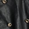 Black Faux Leather Wrap Mini Skirt