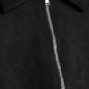 Black Faux Suede Bomber Jacket