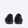 Black Faux Suede Derby Shoes