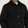 Black Faux Suedette Western Jacket