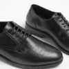 Black formal derby shoes