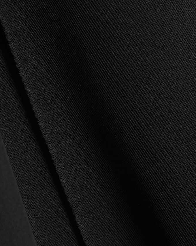 Black Frilled Trim Wide Leg Joggers