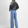 Black Funnel Neck Faux Leather Bomber Jacket