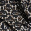 Black Geometric Print Scarf Shirt