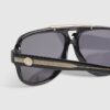 Black Gold Detail Aviator Sunglasses
