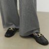 Black Gold Trim Loafers