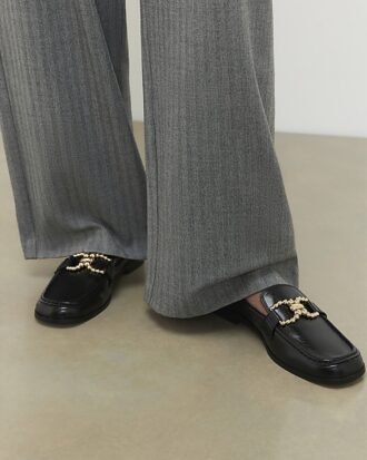 Black Gold Trim Loafers Black Gold Trim Loafers