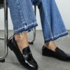 Black Gold Trim Loafers