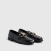 Black Gold Trim Loafers