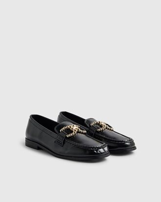Black Gold Trim Loafers Black Gold Trim Loafers