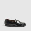 Black Gold Trim Loafers