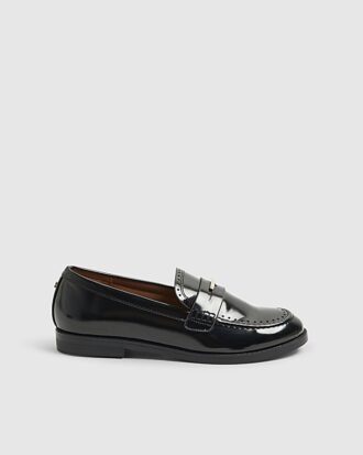Black Gold Trim Loafers Black Gold Trim Loafers