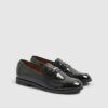 Black Gold Trim Loafers
