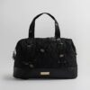 Black Heart Quilted Holdall Bag