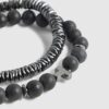 Black Hematite Cross Beaded Bracelet Pack