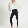 Black High Rise Sculpt Black Skinny Jeans