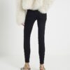 Black High Rise Sculpt Black Skinny Jeans