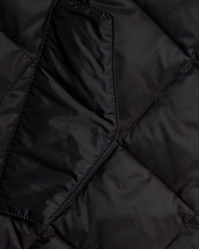 Black Hooded Puffer Cape
