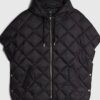 Black Hooded Puffer Cape