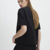 Black Jacquard Short Sleeve Boxy T-shirt
