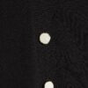 Black Knit Fitted Scallop Trim Cardigan