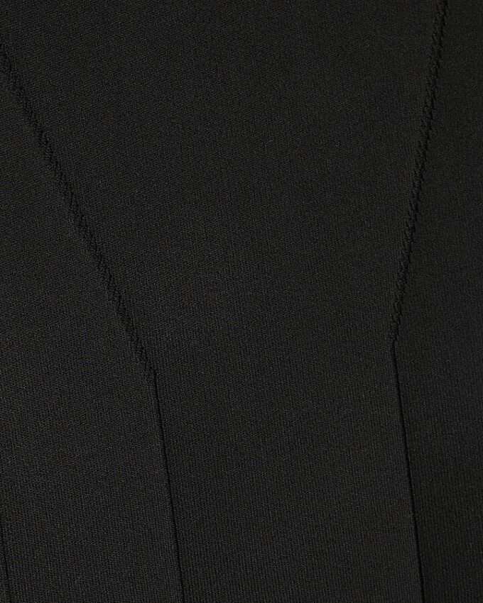 Black Knitted Short Sleeve Top