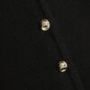 Black Knitted Structured Sleeve Cardigan