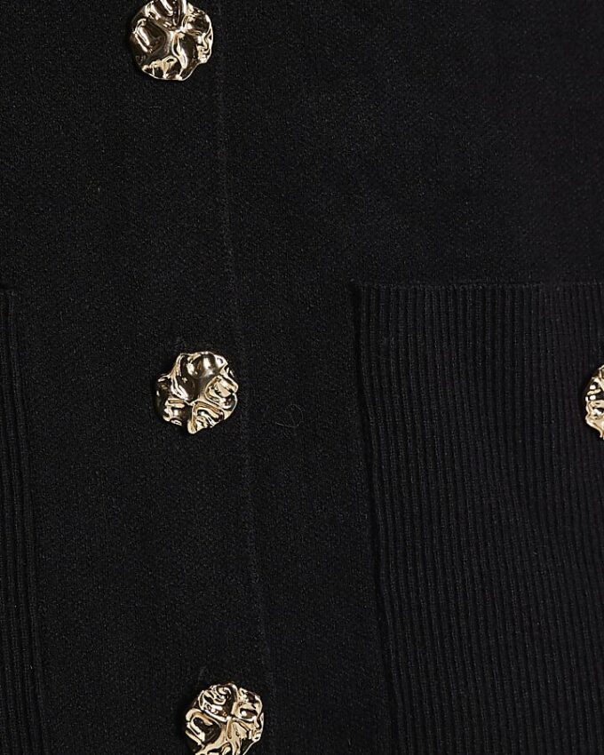 Black Knitted Waistcoat