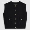 Black Knitted Waistcoat
