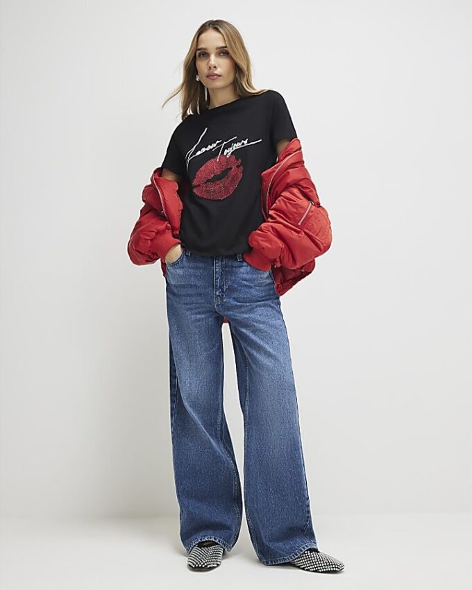 Black L’amour Lips T-Shirt