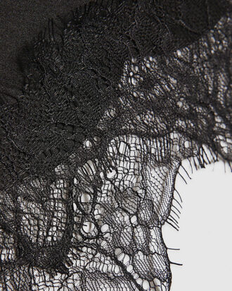 Black Lace Trim Hip Scarf
