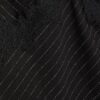 Black Lace Trim Pinstripe Midi Dress