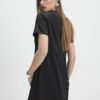 Black Lace Trim Side Twist Mini Dress