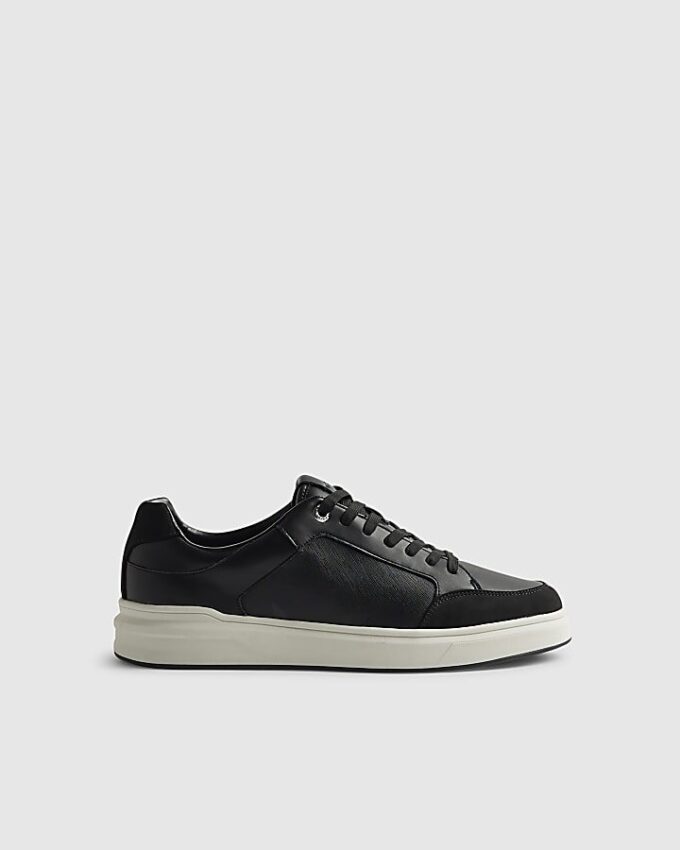 Black Lace Up Trainers
