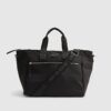 Black Large Webbing Strap Holdall Bag